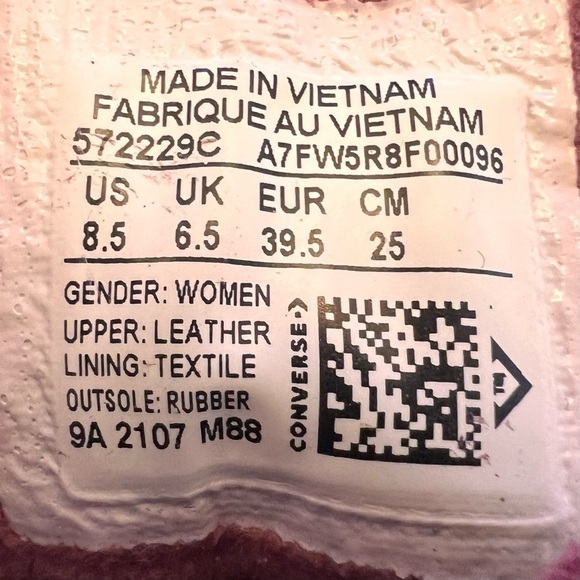 High Top Converse Platform Suede ALL STAR Maroon Burgundy Size 7.5 Sneaker Shoe - Picture 8 of 8